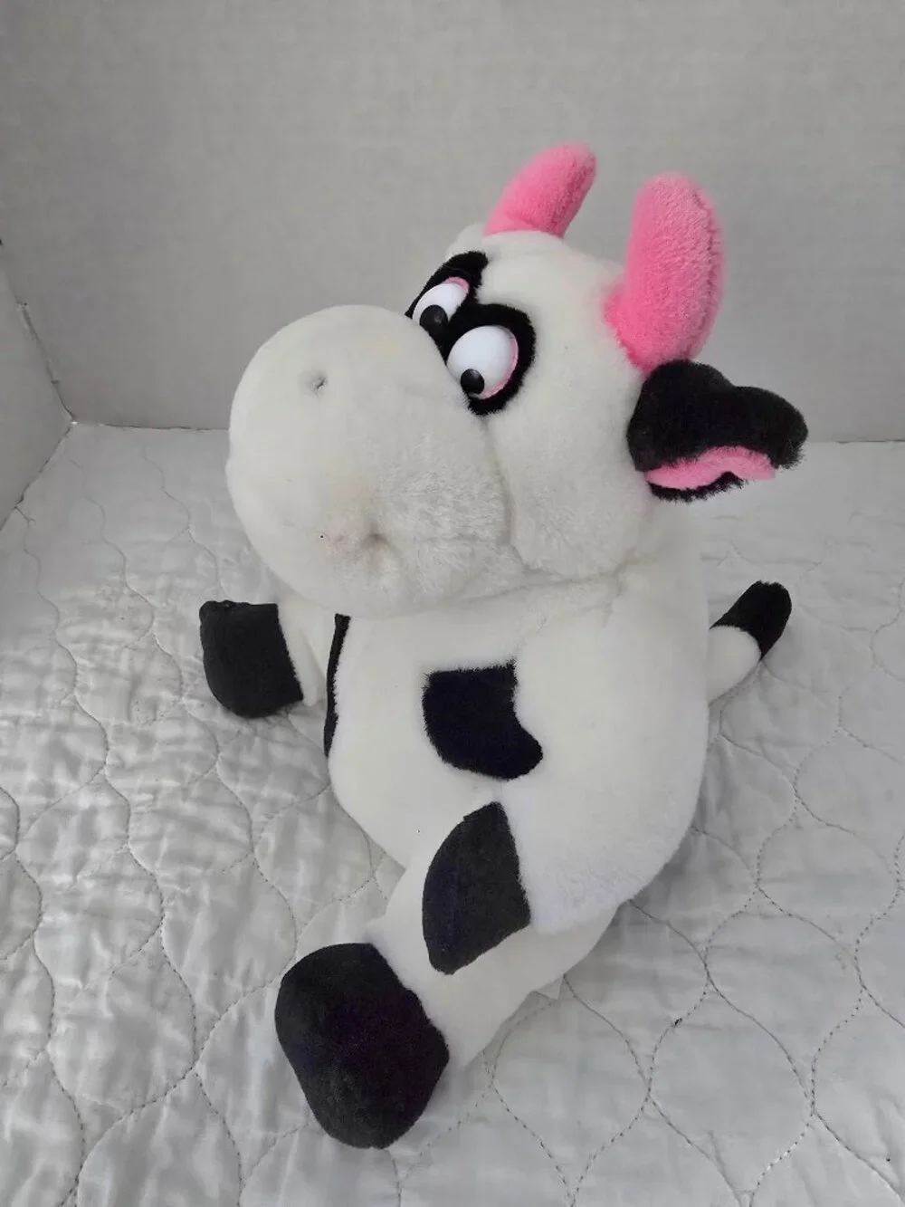 Just For Laughs Animated Moo Mad Cow Plush Laughs Vibrates Y2K EUC 
